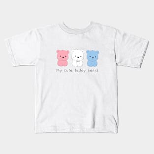 3 teddy bears Kids T-Shirt